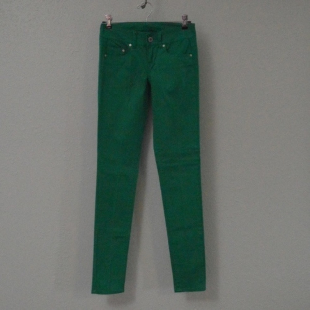 Green Blue Asphalt Skinny Jeans